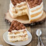Small tiramisù cake slice.
