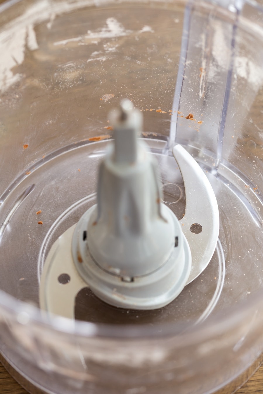 Food processor quickly cleaned up after making shortcrust.