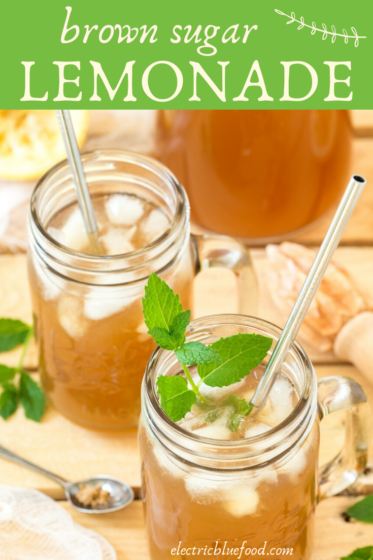 Brown lemonade made with fresh lemons and light muscovado sugar. Brown sugar lemonade has a lovely molasses hint thanks to the muscovado, which also lends the lovely dark colour.
