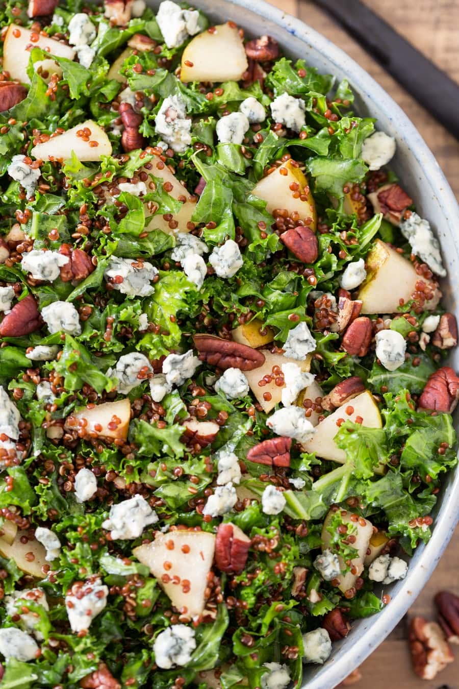 Kale salad in a bowl.