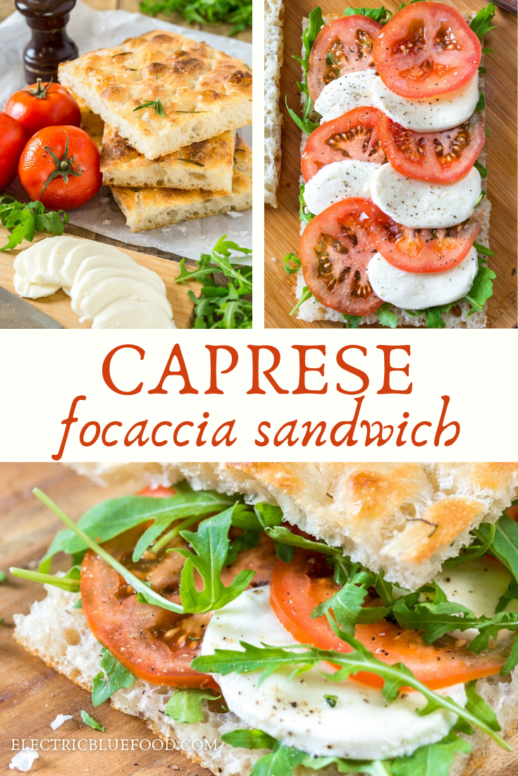 Caprese focaccia sandwich is a delicious tomato mozzarella sandwich made on focaccia bread. Could this be the finest Italian sandwich? Fresh, flavourful, vegetarian and Italian, what's not to love about this caprese sandwich?