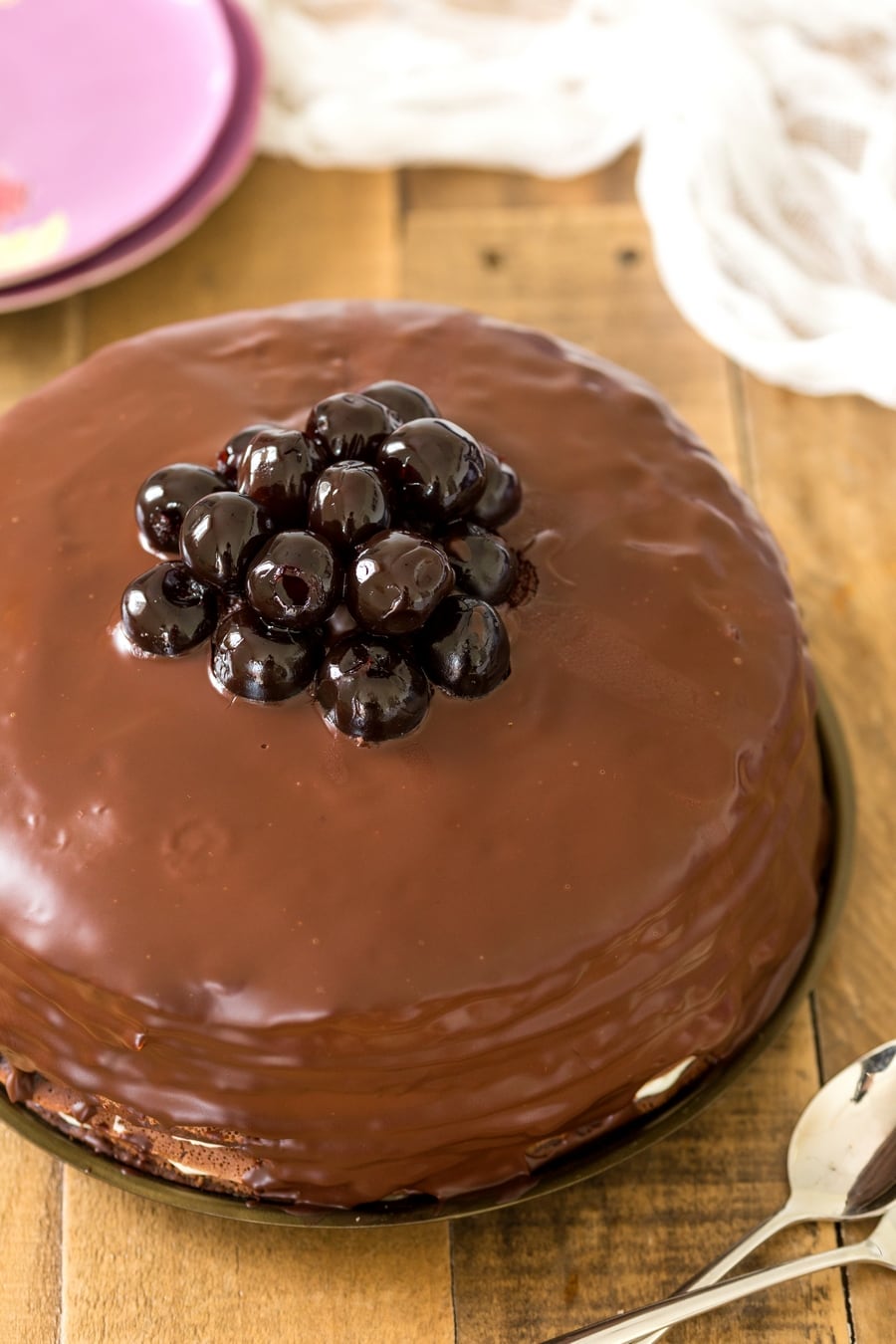 Black forest crepe cake.