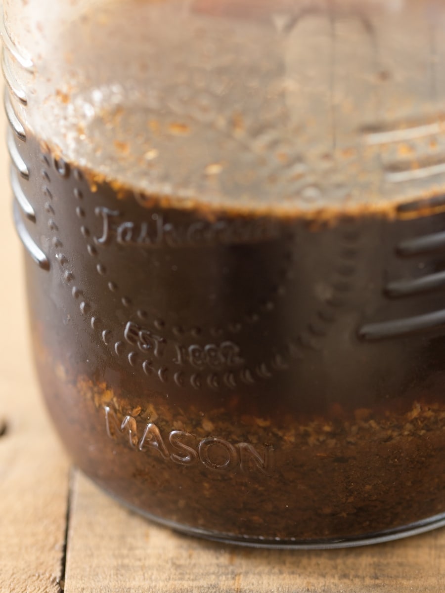 Cardamom cold brew coffee in the making.