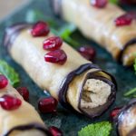 Georgian eggplant rolls badrijani nigvzit.