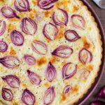 Peral onion and cottage cheese tart.