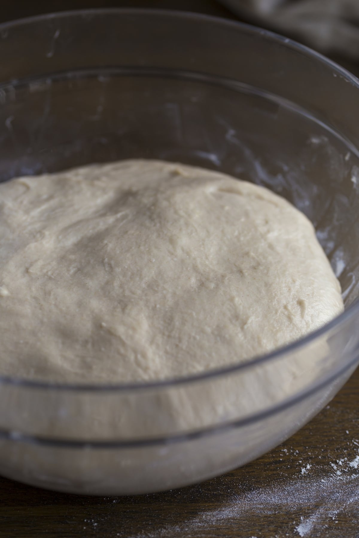 Dough in a bowl.