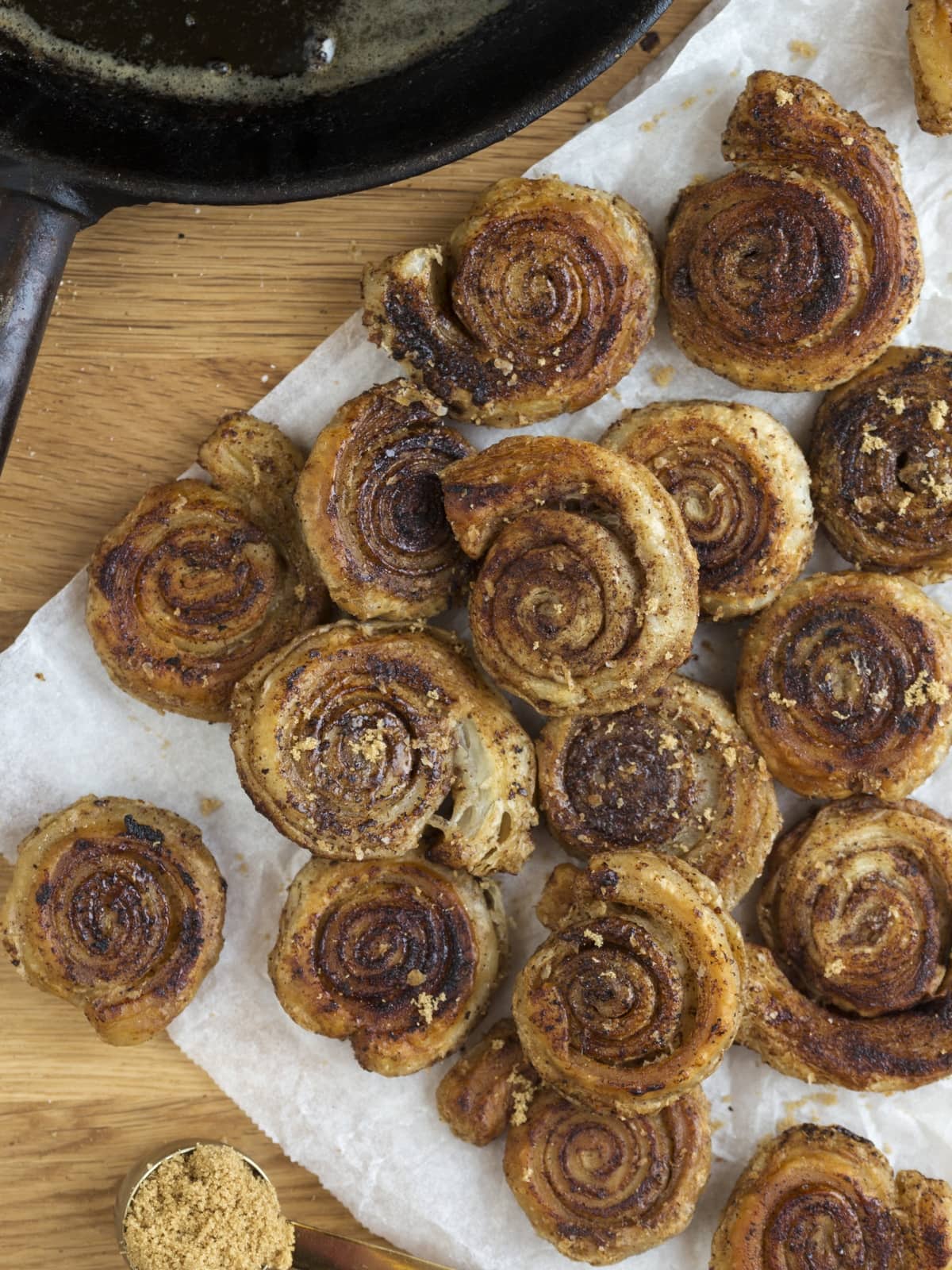 Cinnamon pinwheels made on the stovetop.