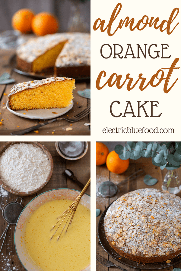Almond carrot cake with orange inspired by Camilla cake, an Italian carrot cake with almond meal. This cake is soft and moist and has a lovely flavour combination. Perfect for breakfast with a cup of black tea.
