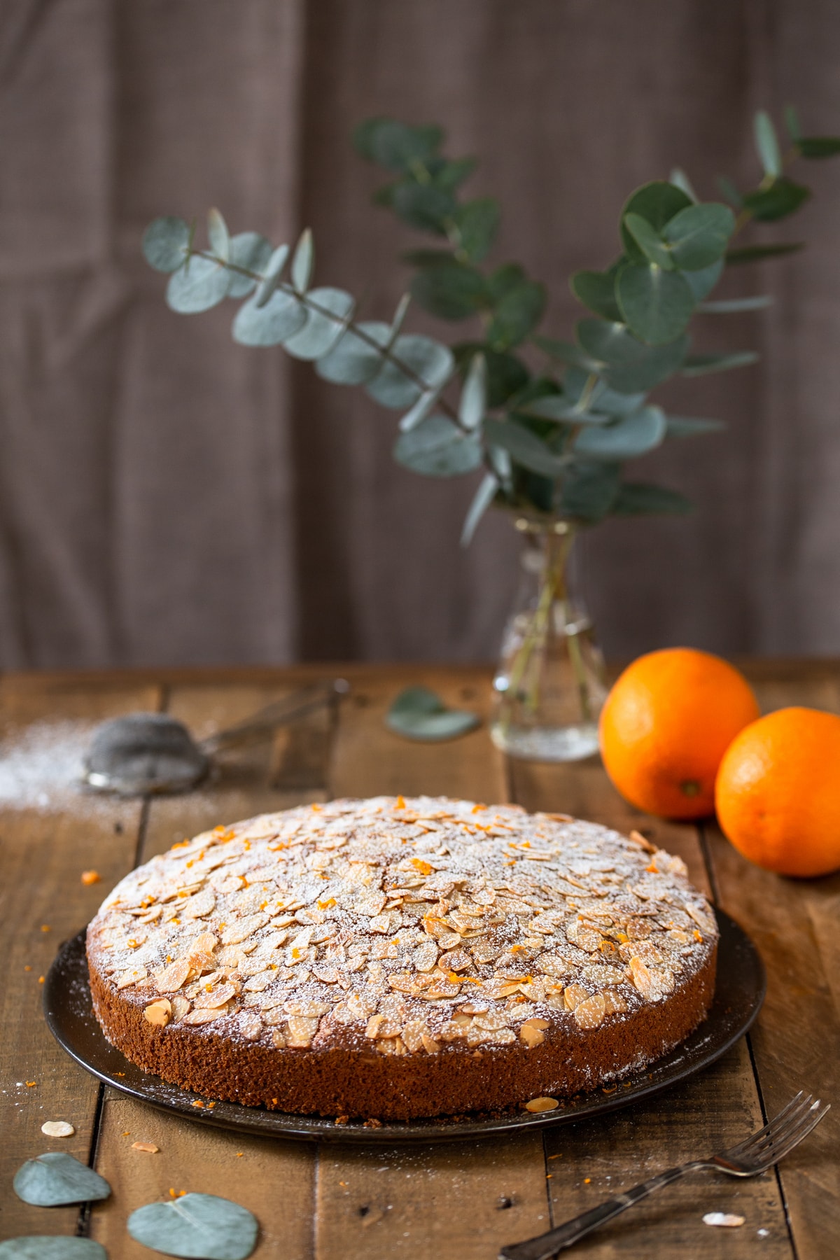 Almond orange carrot cake.