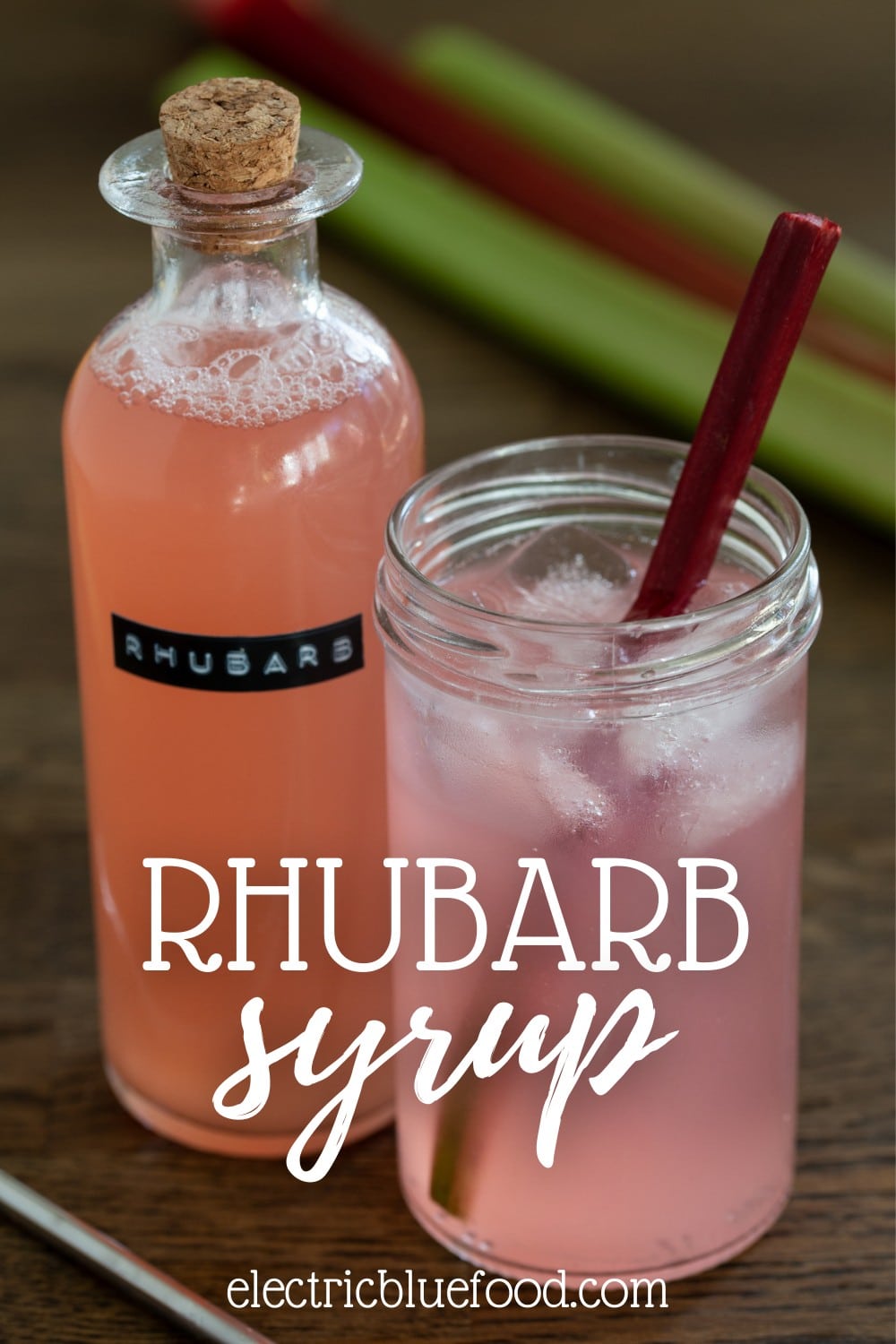 Simple rhubarb syrup recipe to use on dessert or as a cocktail ingredient.