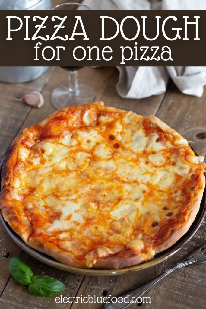 A small batch pizza dough recipe for one pizza. Make less, eat less. But from scratch.