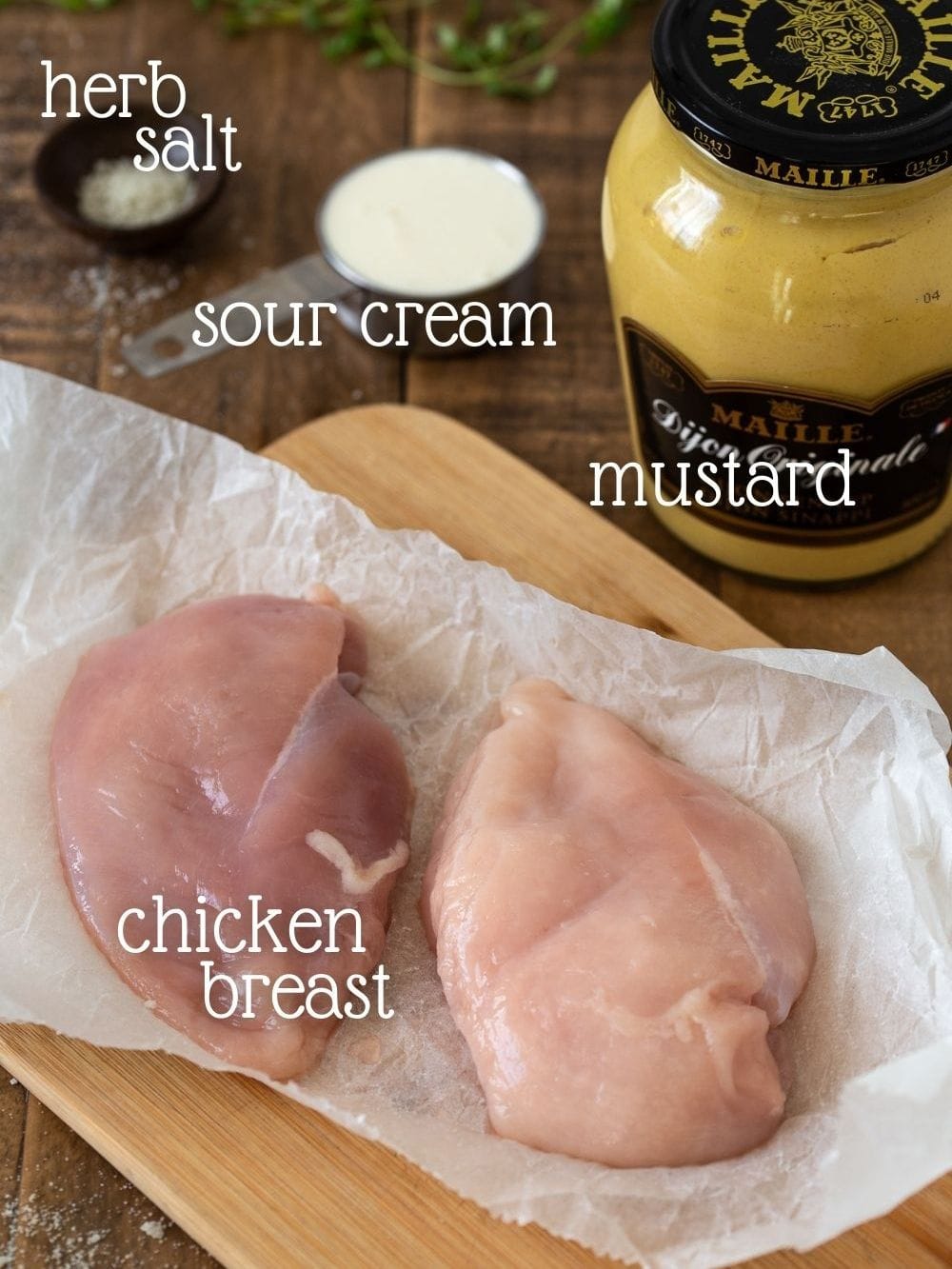 The ingredients needed for the recipe.
