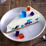 mosaic cheesecake slice