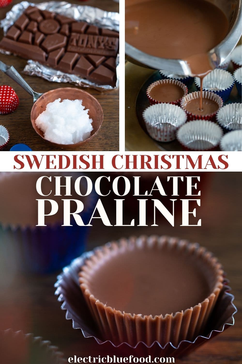 Ischoklad is the name of Swedish Christmas chocolate pralines made with chocolate and coconut oil. They give you a special "melting ice" sensation when you put them in your mouth.