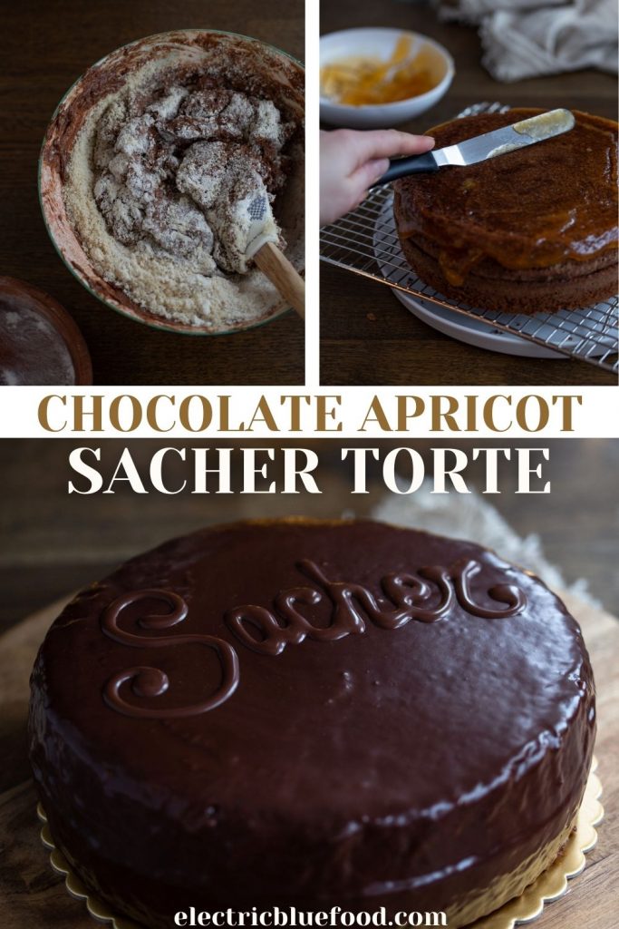 A classic from Vienna, Sachertorte is a rich chocolate cake filled with apricot jam and glazed in a thick dark chocolate ganache. A decadent Old World cake recipe.