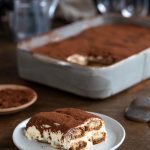 One portion of tiramisu.