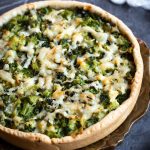 Homemade broccoli and cheese pie.
